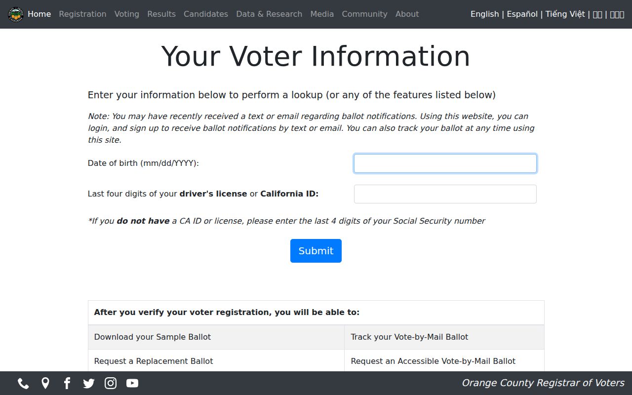 Lake Forest people search and Orange County voter information lookup