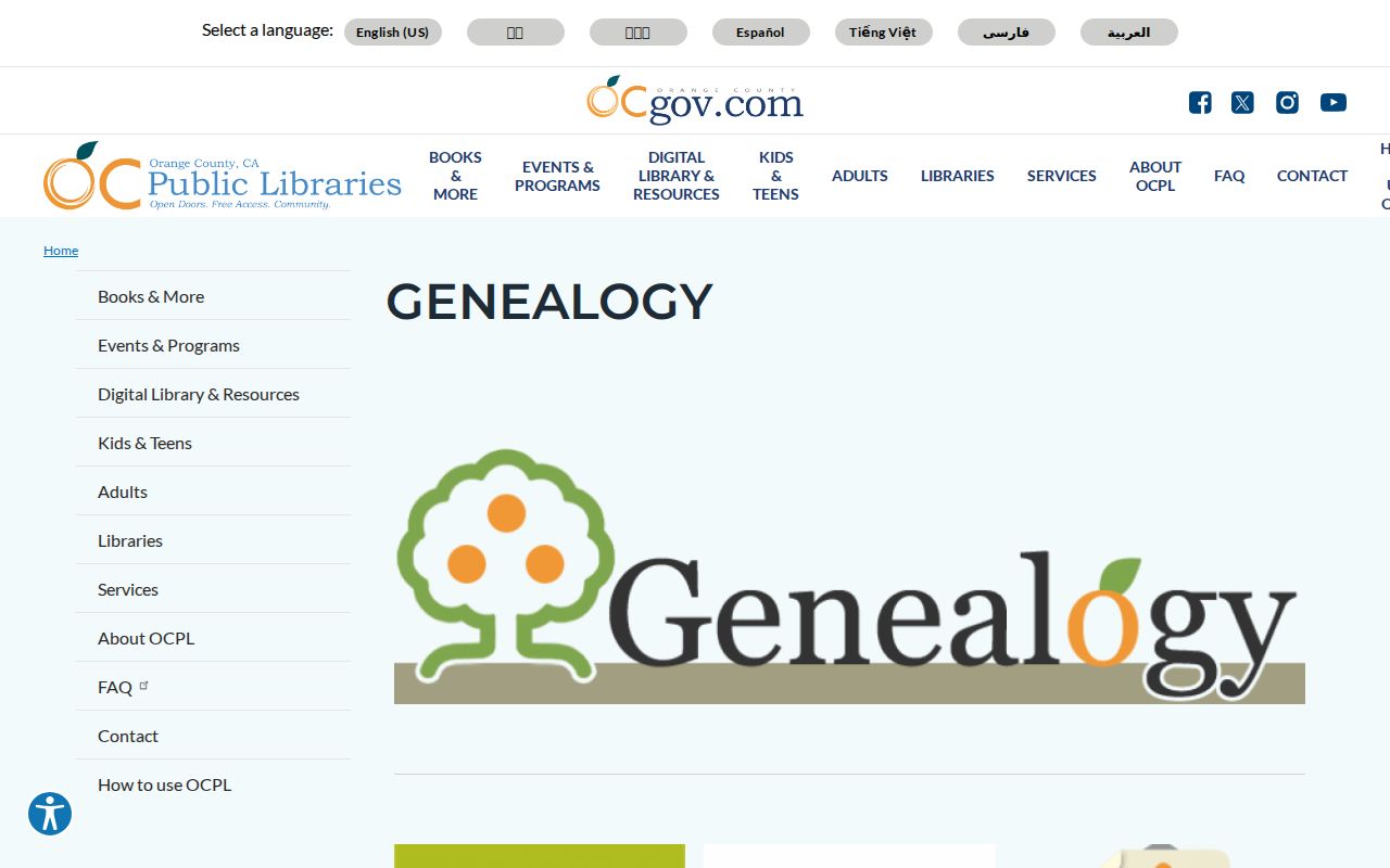 Lake Forest people directories OC Public Libraries genealogy resources