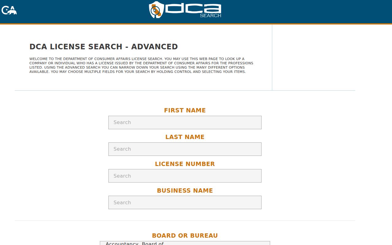 Lake Forest people directories California professional license search