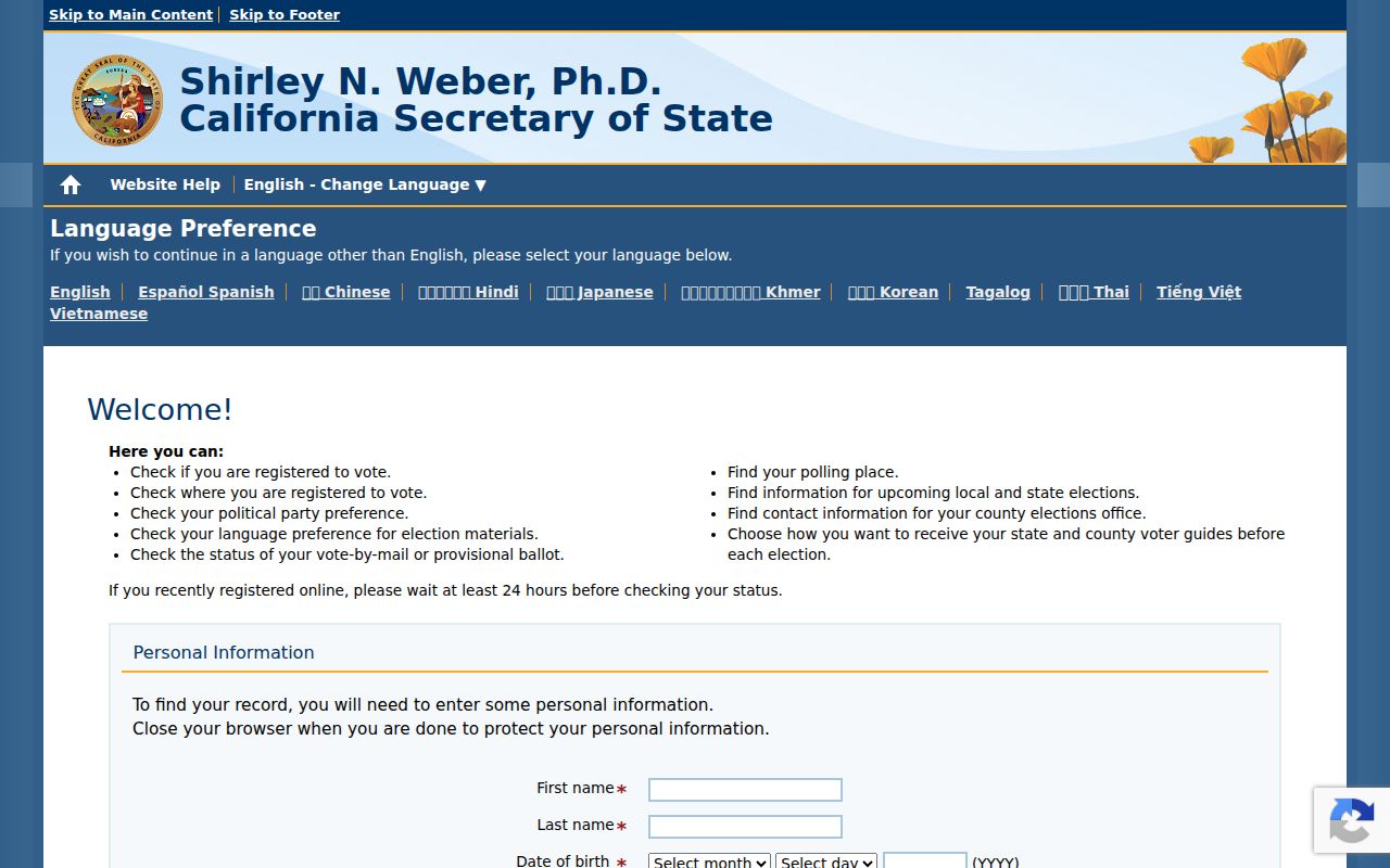 Lake Forest voter records in California My Voter Status
